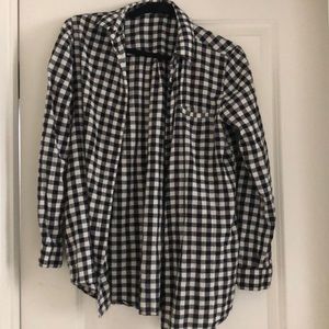 Black and white checkered flannel